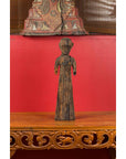 Chinese Han Dynasty Period Carved Wood Tomb Figure of a Priest, circa 200 BC-3. Asian & Chinese Furniture, Art, Antiques, Vintage Home Décor for sale at FEA Home