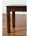Chinese Brown Side Table from the Qing Dynasty with Foliage-Carved Motifs-7. Asian & Chinese Furniture, Art, Antiques, Vintage Home Décor for sale at FEA Home