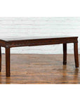Chinese Brown Side Table from the Qing Dynasty with Foliage-Carved Motifs-9. Asian & Chinese Furniture, Art, Antiques, Vintage Home Décor for sale at FEA Home