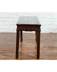 Chinese Brown Side Table from the Qing Dynasty with Foliage-Carved Motifs-10. Asian & Chinese Furniture, Art, Antiques, Vintage Home Décor for sale at FEA Home