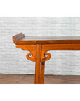 Chinese Qing Dynasty Elmwood Altar Console Table with Cloudy Scroll Motifs-6. Asian & Chinese Furniture, Art, Antiques, Vintage Home Décor for sale at FEA Home