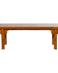 Chinese Early 20th Century Wooden Cocktail Table with Carved Spandrels-1. Asian & Chinese Furniture, Art, Antiques, Vintage Home Décor for sale at FEA Home