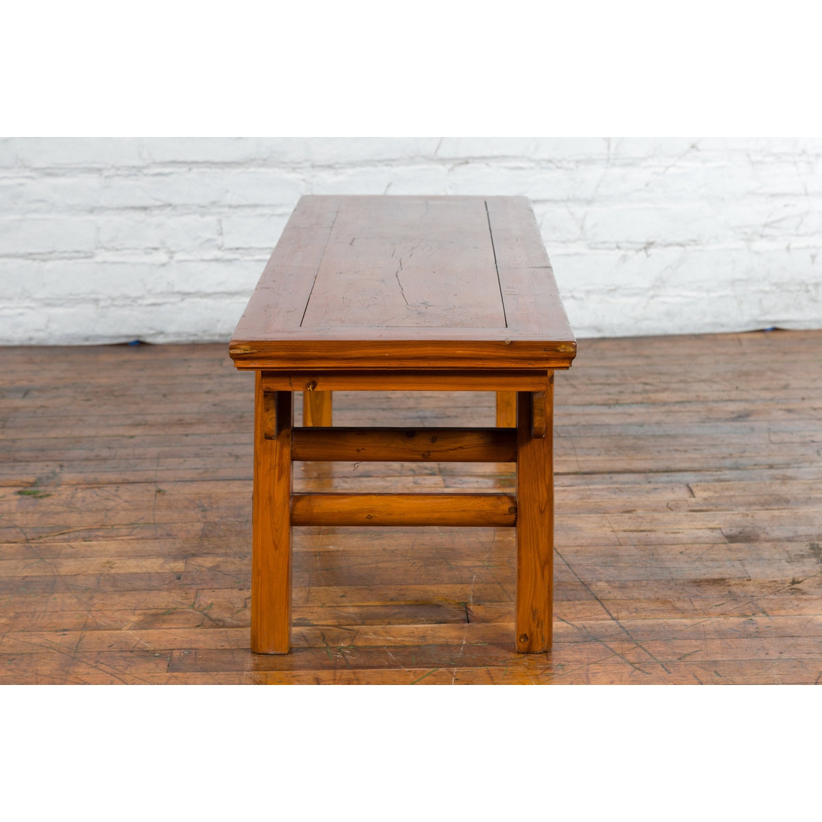 Chinese Early 20th Century Wooden Cocktail Table with Carved Spandrels-10. Asian & Chinese Furniture, Art, Antiques, Vintage Home Décor for sale at FEA Home