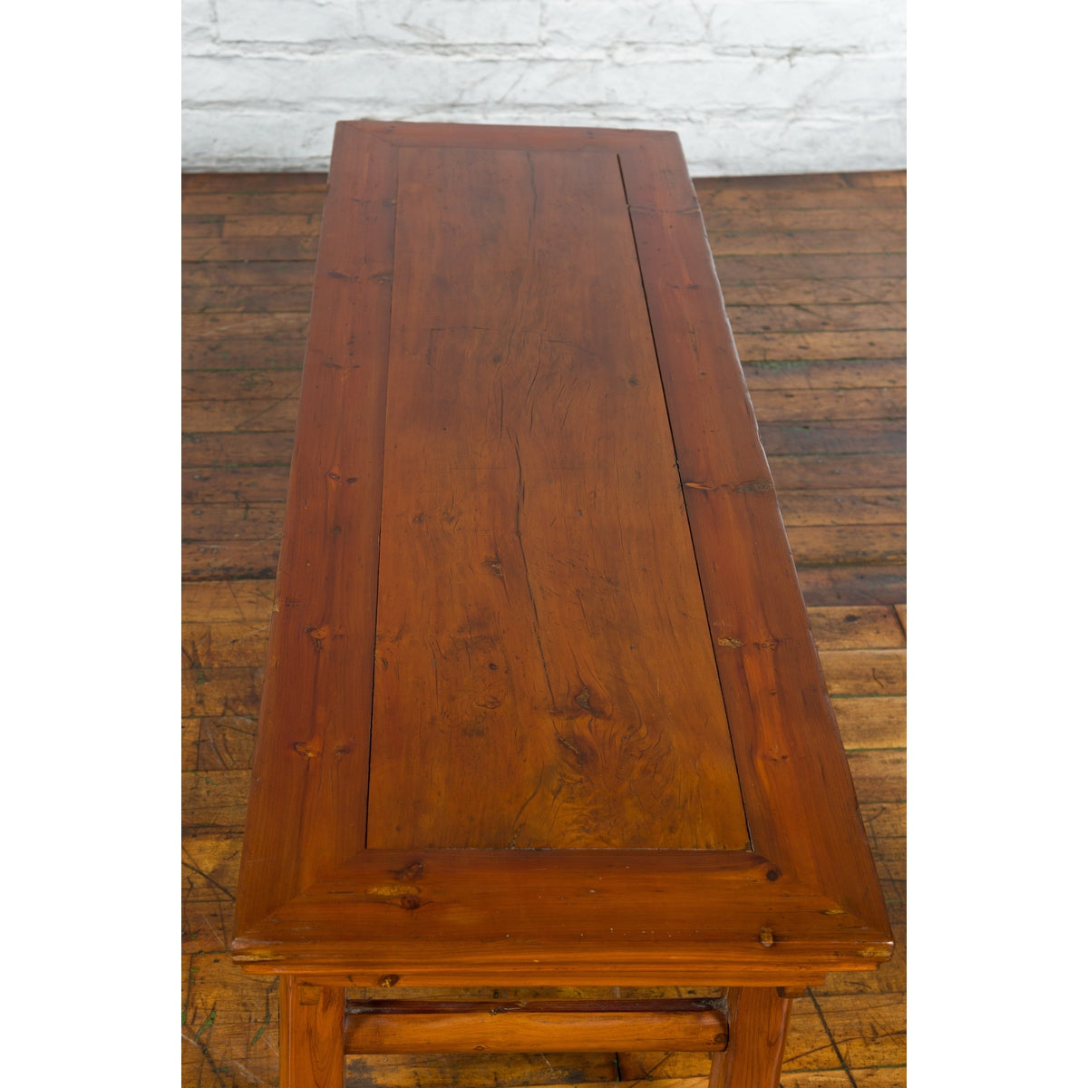 Chinese Early 20th Century Wooden Cocktail Table with Carved Spandrels-11. Asian & Chinese Furniture, Art, Antiques, Vintage Home Décor for sale at FEA Home