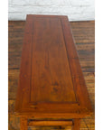 Chinese Early 20th Century Wooden Cocktail Table with Carved Spandrels-11. Asian & Chinese Furniture, Art, Antiques, Vintage Home Décor for sale at FEA Home