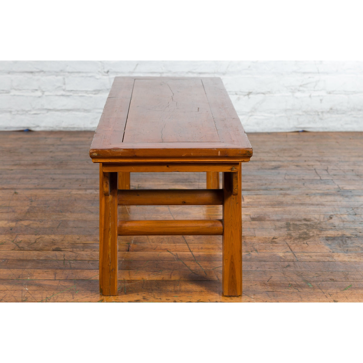 Chinese Early 20th Century Wooden Cocktail Table with Carved Spandrels-13. Asian & Chinese Furniture, Art, Antiques, Vintage Home Décor for sale at FEA Home