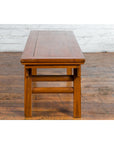 Chinese Early 20th Century Wooden Cocktail Table with Carved Spandrels-13. Asian & Chinese Furniture, Art, Antiques, Vintage Home Décor for sale at FEA Home