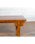 Chinese Early 20th Century Wooden Cocktail Table with Carved Spandrels-5. Asian & Chinese Furniture, Art, Antiques, Vintage Home Décor for sale at FEA Home