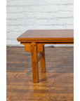 Chinese Early 20th Century Wooden Cocktail Table with Carved Spandrels-6. Asian & Chinese Furniture, Art, Antiques, Vintage Home Décor for sale at FEA Home