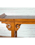 Chinese Qing Dynasty Wooden Altar Console Table with Cloudy Scroll Motifs-5. Asian & Chinese Furniture, Art, Antiques, Vintage Home Décor for sale at FEA Home