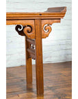 Chinese Qing Dynasty Wooden Altar Console Table with Cloudy Scroll Motifs-8. Asian & Chinese Furniture, Art, Antiques, Vintage Home Décor for sale at FEA Home