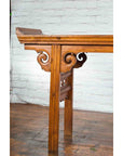 Chinese Qing Dynasty Wooden Altar Console Table with Cloudy Scroll Motifs-9. Asian & Chinese Furniture, Art, Antiques, Vintage Home Décor for sale at FEA Home