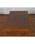 Chinese Antique Low Side Table with Cloud-Carved Apron and Horsehoof Feet-11. Asian & Chinese Furniture, Art, Antiques, Vintage Home Décor for sale at FEA Home