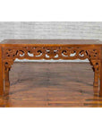 Chinese Antique Low Side Table with Cloud-Carved Apron and Horsehoof Feet-13. Asian & Chinese Furniture, Art, Antiques, Vintage Home Décor for sale at FEA Home
