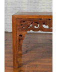 Chinese Antique Low Side Table with Cloud-Carved Apron and Horsehoof Feet-6. Asian & Chinese Furniture, Art, Antiques, Vintage Home Décor for sale at FEA Home