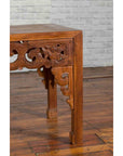 Chinese Antique Low Side Table with Cloud-Carved Apron and Horsehoof Feet-9. Asian & Chinese Furniture, Art, Antiques, Vintage Home Décor for sale at FEA Home