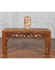 Chinese Antique Low Side Table with Cloud-Carved Apron and Horsehoof Feet-5. Asian & Chinese Furniture, Art, Antiques, Vintage Home Décor for sale at FEA Home