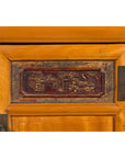 Chinese Antique Elmwood Side Cabinet with Carved Panels and Hidden Drawers-12. Asian & Chinese Furniture, Art, Antiques, Vintage Home Décor for sale at FEA Home