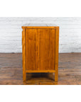 Chinese Antique Elmwood Side Cabinet with Carved Panels and Hidden Drawers-17. Asian & Chinese Furniture, Art, Antiques, Vintage Home Décor for sale at FEA Home
