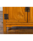 Chinese Antique Elmwood Side Cabinet with Carved Panels and Hidden Drawers-8. Asian & Chinese Furniture, Art, Antiques, Vintage Home Décor for sale at FEA Home