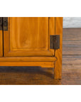 Chinese Antique Elmwood Side Cabinet with Carved Panels and Hidden Drawers-9. Asian & Chinese Furniture, Art, Antiques, Vintage Home Décor for sale at FEA Home