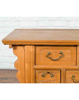 Chinese Qing 19th Century Side Table with Five Drawers and Carved Spandrels-6. Asian & Chinese Furniture, Art, Antiques, Vintage Home Décor for sale at FEA Home