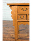 Chinese Qing 19th Century Side Table with Five Drawers and Carved Spandrels-11. Asian & Chinese Furniture, Art, Antiques, Vintage Home Décor for sale at FEA Home