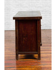Chinese Qing Dynasty 19th Century Cabinet with Brown Lacquer and Double Doors-12. Asian & Chinese Furniture, Art, Antiques, Vintage Home Décor for sale at FEA Home