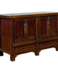 Chinese Qing Dynasty 19th Century Cabinet with Brown Lacquer and Double Doors-1. Asian & Chinese Furniture, Art, Antiques, Vintage Home Décor for sale at FEA Home