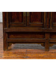 Chinese Qing Dynasty 19th Century Cabinet with Brown Lacquer and Double Doors-8. Asian & Chinese Furniture, Art, Antiques, Vintage Home Décor for sale at FEA Home