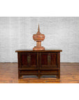Chinese Qing Dynasty 19th Century Cabinet with Brown Lacquer and Double Doors-4. Asian & Chinese Furniture, Art, Antiques, Vintage Home Décor for sale at FEA Home
