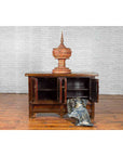 Chinese Qing Dynasty 19th Century Cabinet with Brown Lacquer and Double Doors-5. Asian & Chinese Furniture, Art, Antiques, Vintage Home Décor for sale at FEA Home