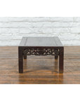 Chinese Qing Dynasty 19th Century Coffee Table with Carved Apron and Dark Patina-11. Asian & Chinese Furniture, Art, Antiques, Vintage Home Décor for sale at FEA Home