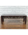 Chinese Qing Dynasty 19th Century Coffee Table with Carved Apron and Dark Patina-12. Asian & Chinese Furniture, Art, Antiques, Vintage Home Décor for sale at FEA Home