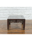 Chinese Qing Dynasty 19th Century Coffee Table with Carved Apron and Dark Patina-13. Asian & Chinese Furniture, Art, Antiques, Vintage Home Décor for sale at FEA Home