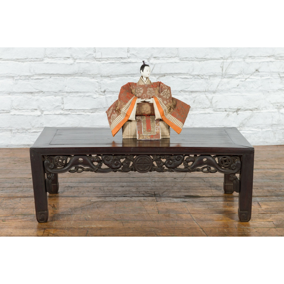 Chinese Qing Dynasty 19th Century Coffee Table with Carved Apron and Dark Patina-3. Asian & Chinese Furniture, Art, Antiques, Vintage Home Décor for sale at FEA Home