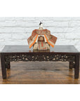 Chinese Qing Dynasty 19th Century Coffee Table with Carved Apron and Dark Patina-3. Asian & Chinese Furniture, Art, Antiques, Vintage Home Décor for sale at FEA Home