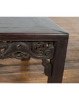 Chinese Qing Dynasty 19th Century Coffee Table with Carved Apron and Dark Patina-8. Asian & Chinese Furniture, Art, Antiques, Vintage Home Décor for sale at FEA Home