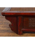 Chinese 19th Century Qing Dynasty Dark Red Lacquer Coffee Table with Rattan Top-10. Asian & Chinese Furniture, Art, Antiques, Vintage Home Décor for sale at FEA Home