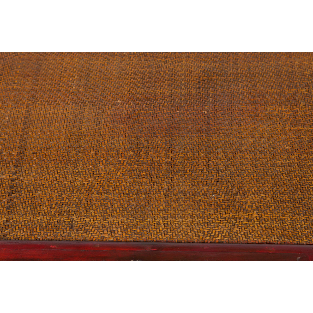 Chinese 19th Century Qing Dynasty Dark Red Lacquer Coffee Table with Rattan Top-11. Asian & Chinese Furniture, Art, Antiques, Vintage Home Décor for sale at FEA Home
