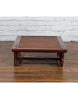 Chinese 19th Century Qing Dynasty Dark Red Lacquer Coffee Table with Rattan Top-13. Asian & Chinese Furniture, Art, Antiques, Vintage Home Décor for sale at FEA Home