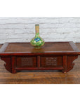 Chinese 19th Century Qing Dynasty Dark Red Lacquer Coffee Table with Rattan Top-4. Asian & Chinese Furniture, Art, Antiques, Vintage Home Décor for sale at FEA Home