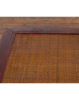 Chinese 19th Century Qing Dynasty Dark Red Lacquer Coffee Table with Rattan Top-6. Asian & Chinese Furniture, Art, Antiques, Vintage Home Décor for sale at FEA Home