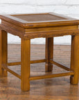 Chinese Early 20th Century Side Table with Carved Apron and Woven Rattan Top-10. Asian & Chinese Furniture, Art, Antiques, Vintage Home Décor for sale at FEA Home
