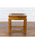 Chinese Early 20th Century Side Table with Carved Apron and Woven Rattan Top-12. Asian & Chinese Furniture, Art, Antiques, Vintage Home Décor for sale at FEA Home