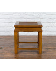 Chinese Early 20th Century Side Table with Carved Apron and Woven Rattan Top-2. Asian & Chinese Furniture, Art, Antiques, Vintage Home Décor for sale at FEA Home
