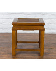 Chinese Early 20th Century Side Table with Carved Apron and Woven Rattan Top-3. Asian & Chinese Furniture, Art, Antiques, Vintage Home Décor for sale at FEA Home