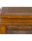 Chinese Early 20th Century Side Table with Carved Apron and Woven Rattan Top-6. Asian & Chinese Furniture, Art, Antiques, Vintage Home Décor for sale at FEA Home