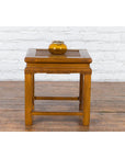 Chinese Early 20th Century Side Table with Carved Apron and Woven Rattan Top-9. Asian & Chinese Furniture, Art, Antiques, Vintage Home Décor for sale at FEA Home