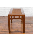 Qing Dynasty 19th Century Chinese Coffee Table with Rattan Top and Carved Apron-12. Asian & Chinese Furniture, Art, Antiques, Vintage Home Décor for sale at FEA Home
